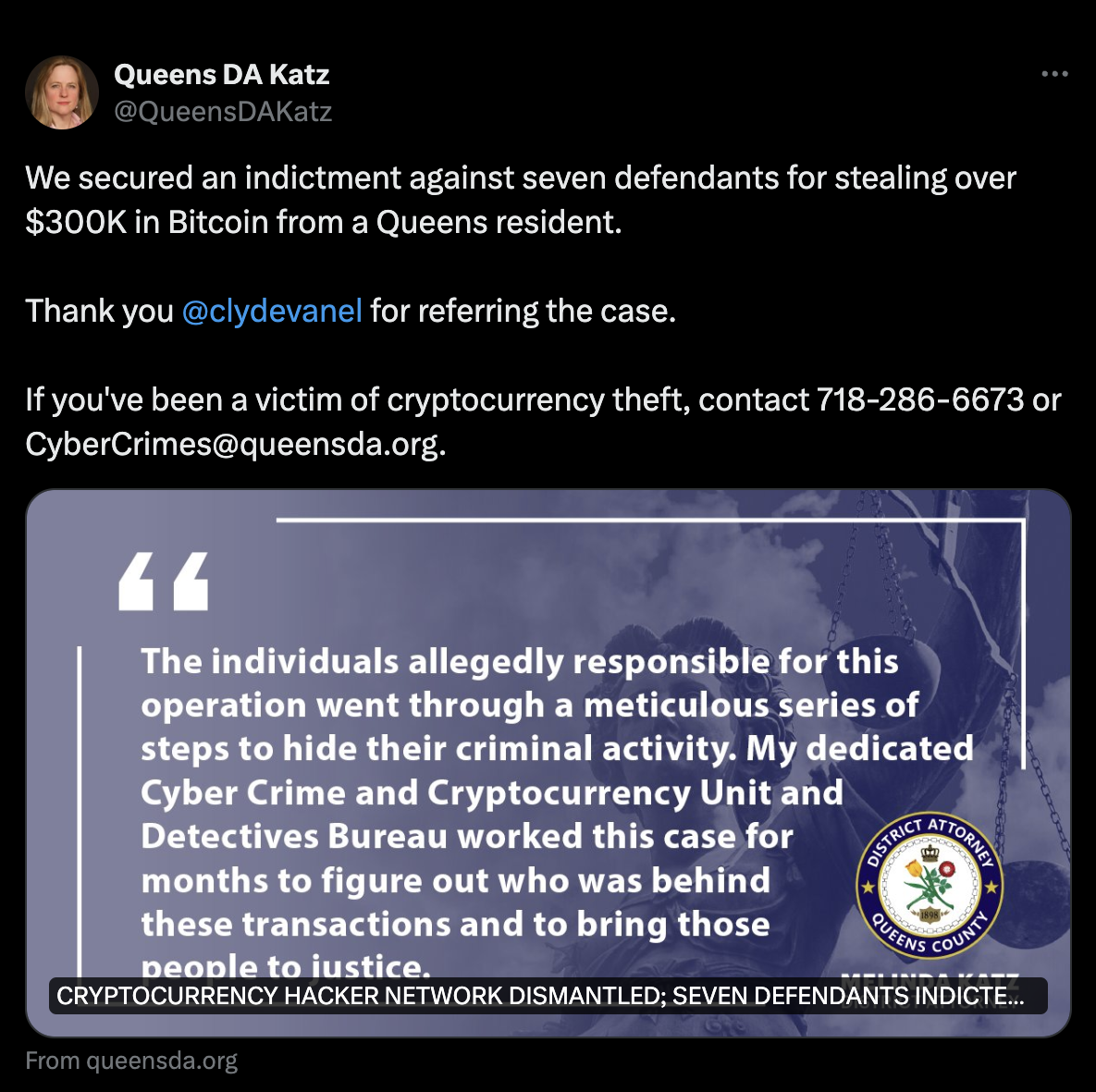 Queens Bitcoin Heist: Seven Charged in $300,000 Cryptocurrency Theft Case